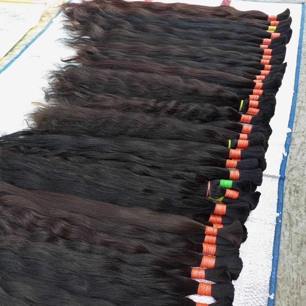 Bulk Human Hair Bundles Indian Hair Natural Unweft Weaving Braids