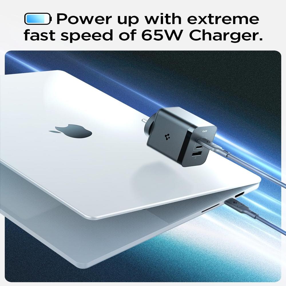 Spigen Fast Charging Adapter 65 Watt- Black
