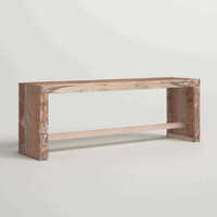 Rectangular Polished Wooden School Bench (brown) - Assembly: Pre-assembled
