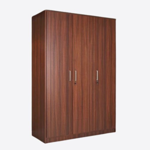 Triple Door Wooden Cupboard For Home ( Brown )