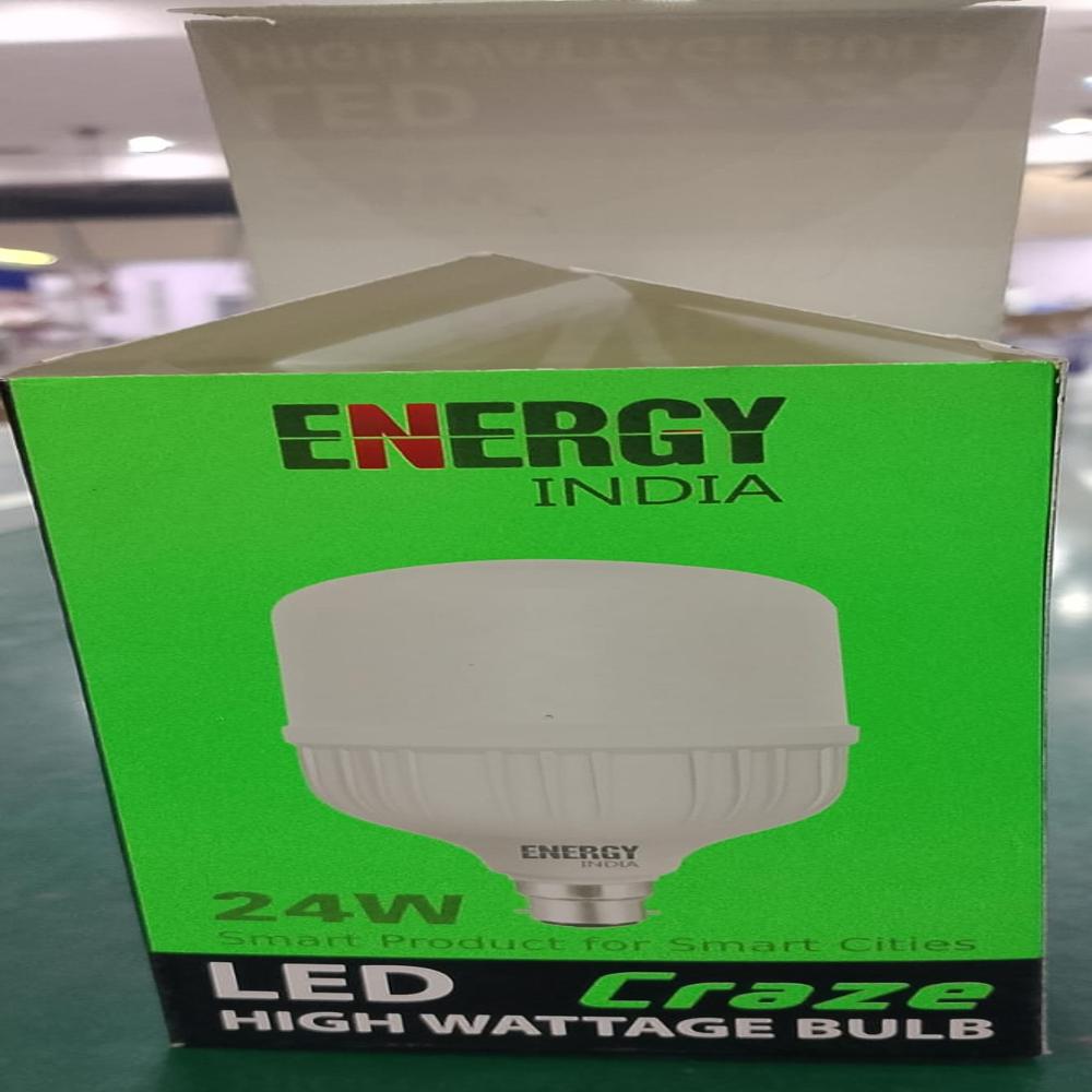 24 Watt Led Bulb - Plastic Material, 220 Volt Input Voltage | Modern Indoor Design For Enhanced Illumination