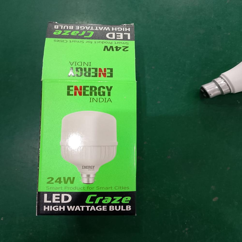24 Watt Led Bulb - Plastic Material, 220 Volt Input Voltage | Modern Indoor Design For Enhanced Illumination