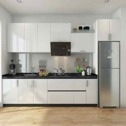 Pvc Straight Shaped Modular Kitchen