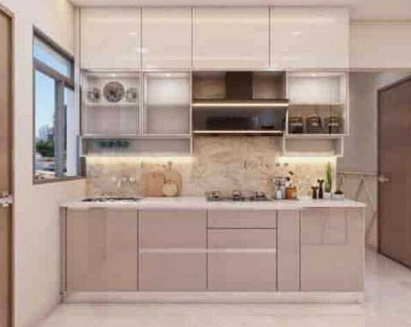 Plywood L Shape Modular Kitchen