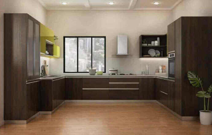 U Shaped BWR-Ply Modular Kitchen For Home