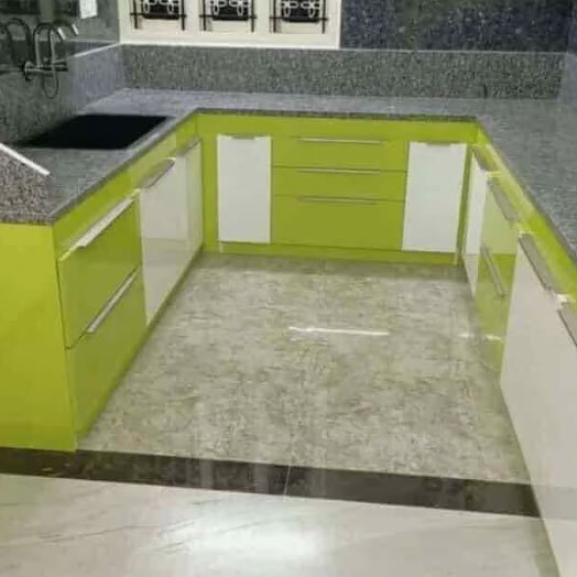 U Shape Laminated Modular Kitchen For Home