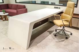 White Corian Office Table