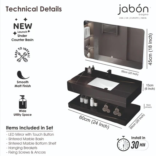 JABON JBV02 Bathroom Vanity Cabinet