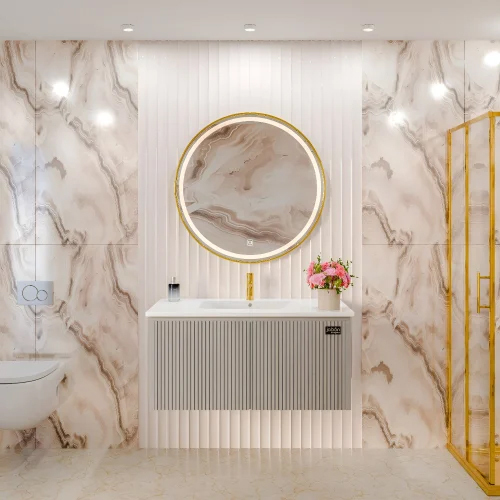 JABON JBV Model5 Moon Bathroom Vanity Cabinet