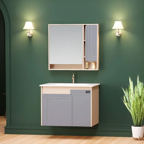 JABON JBV01008A Light Grey Bathroom Vanity Cabinet
