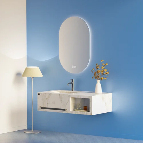 JABON JBV01002A White Bathroom Vanity Cabinet