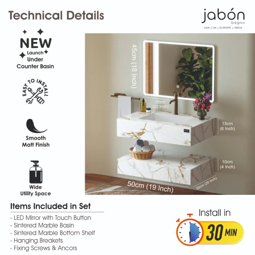 JABON JBV01 Bathroom Vanity Cabinet