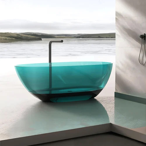 Transparent Bathtub - Color: White
