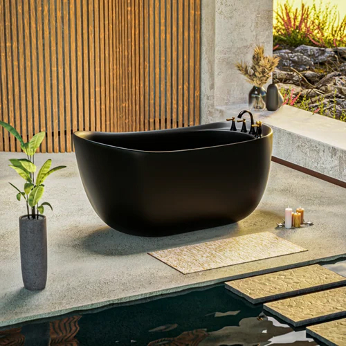 JABON Infinity Black Free Standing Bath Tub
