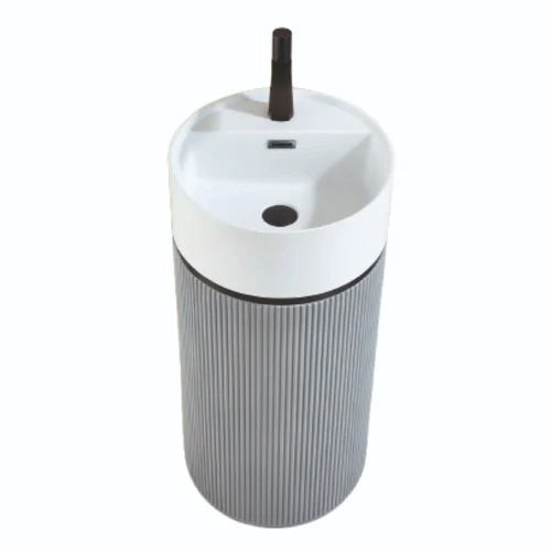 JABON JPDS1010 Stone Pedestal Wash Basin