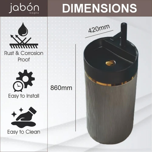 JABON JPDS1020 Stone Pedestal Wash Basin