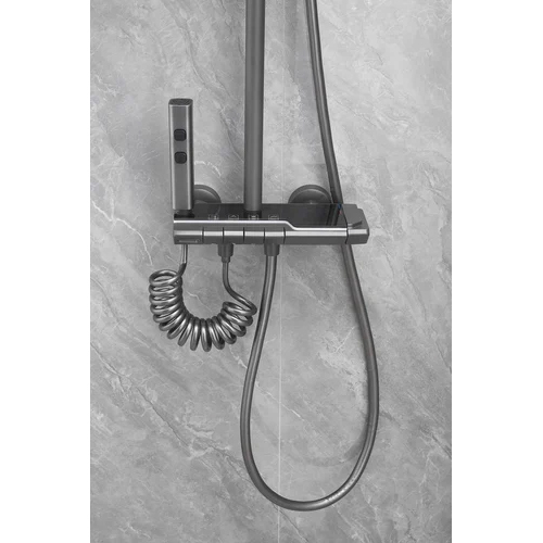 JABON JSS01010W Brass Thermostatic 4 Function Shower Set