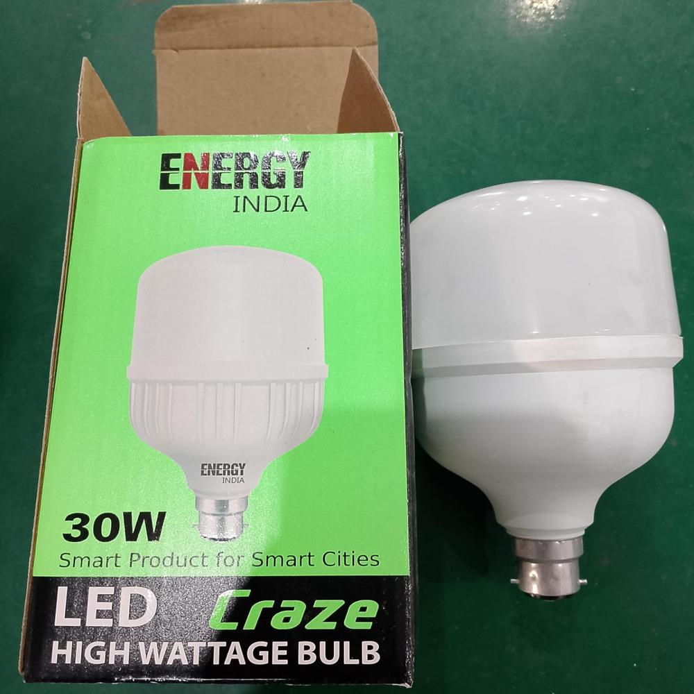 Led Bulb - 30 Watt, Modern Design In Durable Plastic For Indoor Use