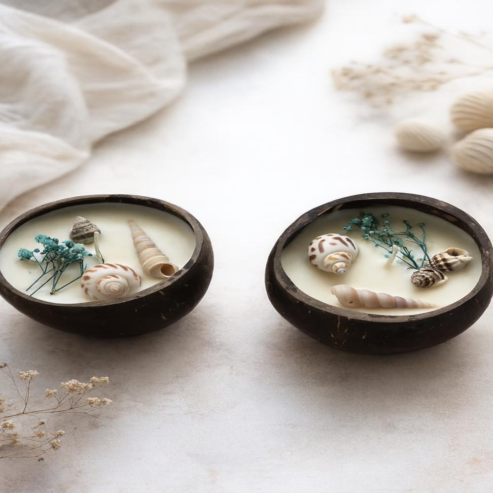 Coconut Shell Candle - Burning Time: 20-24 Hours