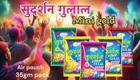 Sudarshan 35g Mini Gold Herbal Gulal - Color: Multicolour