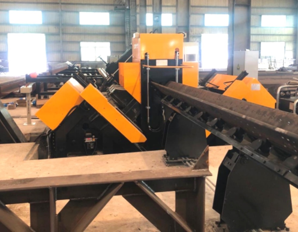 Model Adm3635 Cnc Angle Steel Table Drilling Marking Machine Line 9 Cnc Axes - Feature: High Precision