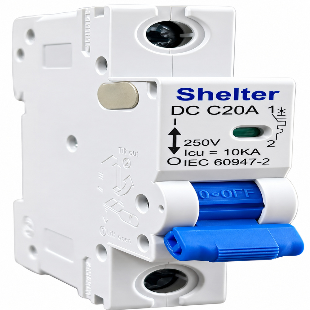 Shelter Sp 20A 250V Dc Mcb - Material: Flame-Retardant Thermoplastic
