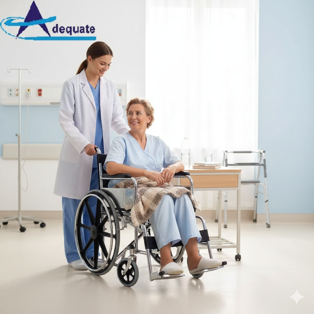 Wheel Chair - Foot Rest Material: Steel