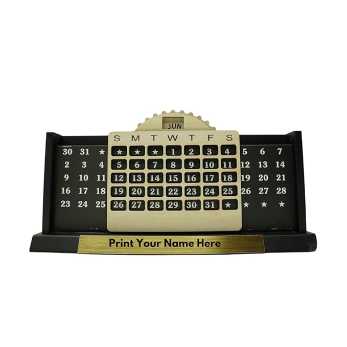Wooden Stylish Calendar Design Mobile and Pencil Holder (SS-152)
