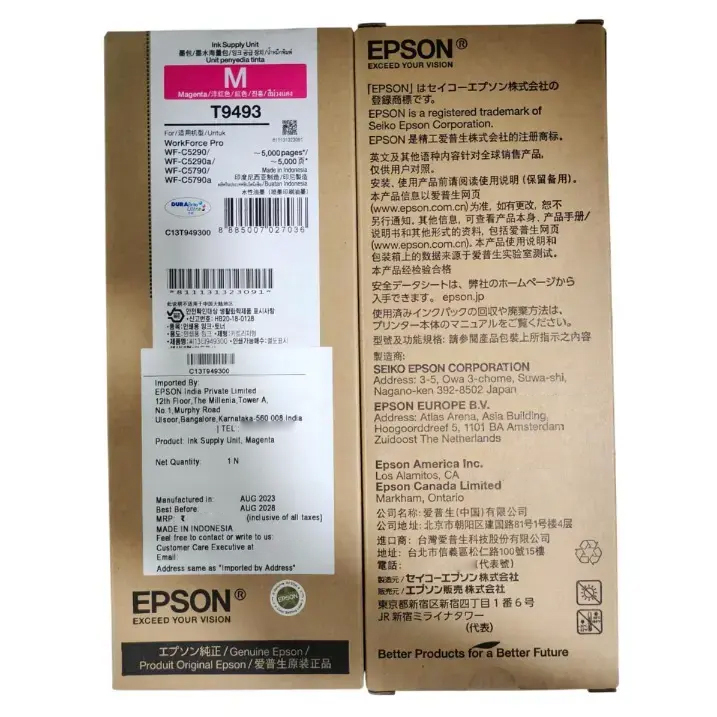 Epson Workforce Pro T9493 Magenta Ink Cartridge