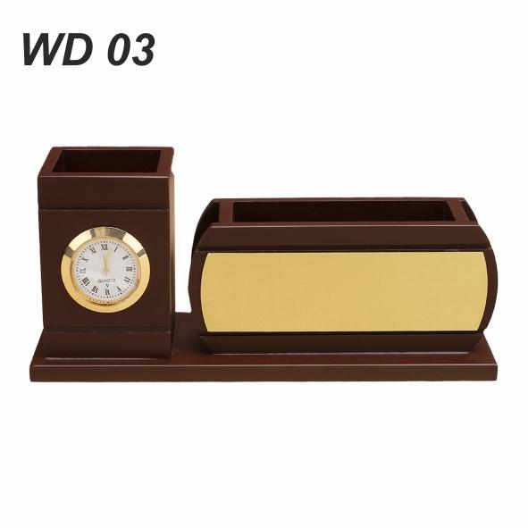 Plywood Rectangular Brown Wooden Desk (SS-153)