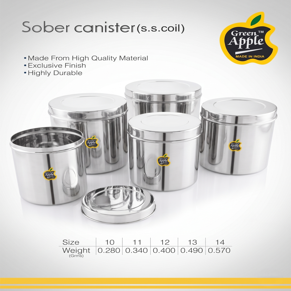 Green Apple Sada Dabba-Ubha Dabba 10-12