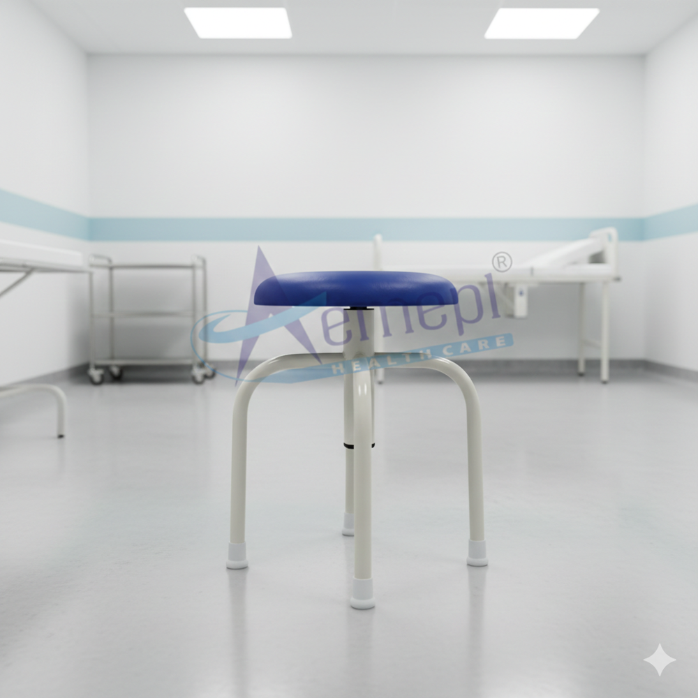 Revoving Stool 4 Leg - Color: White