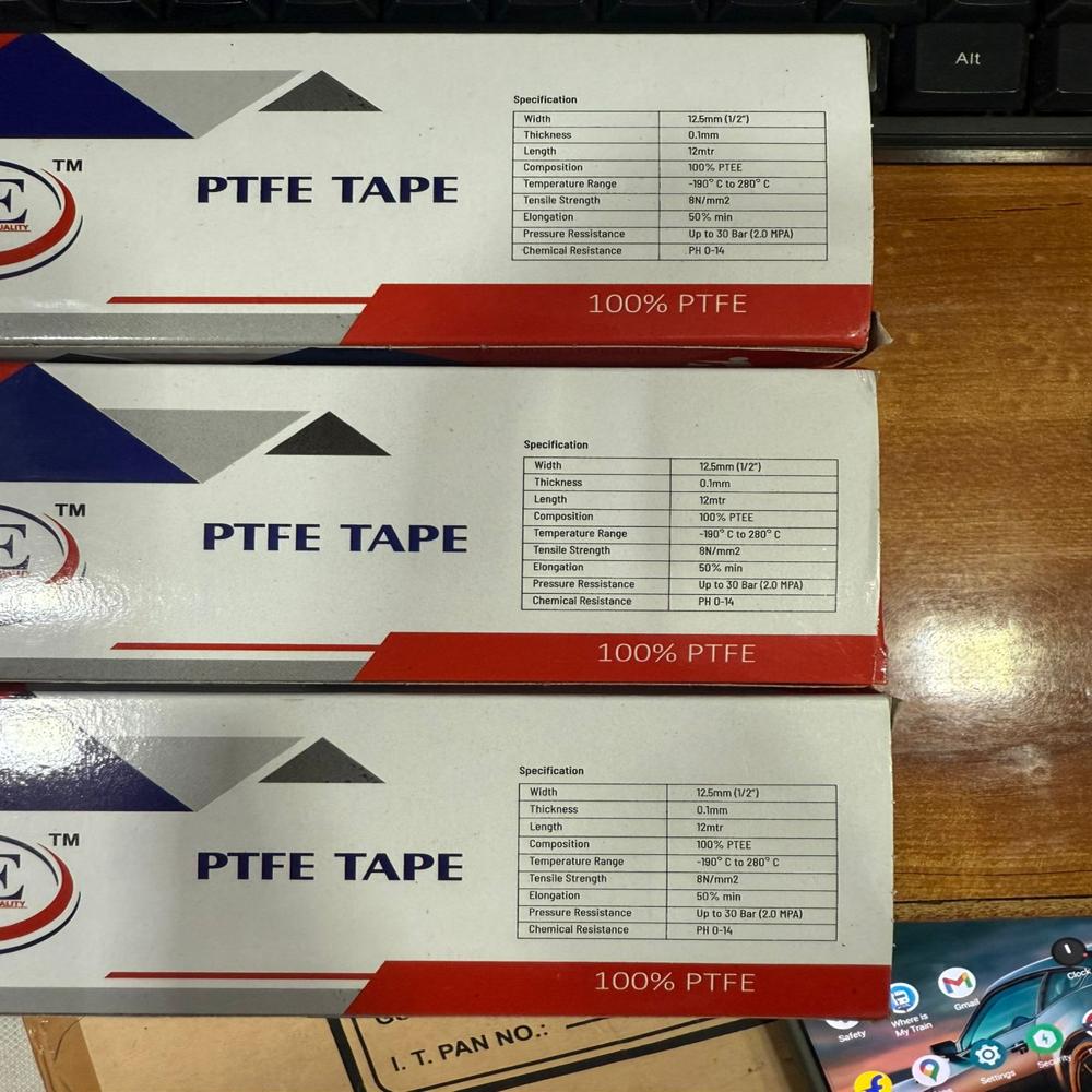 Ptfe Tape - Density: 1.8 Gram Per Cubic Centimeter(g/cm3)