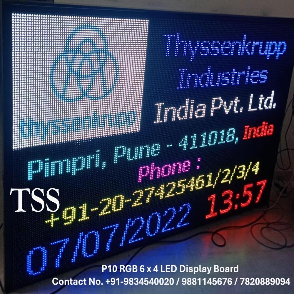 P10 Full Color Pollution Parameter Led Display Board - Application: Air Quality Monitoring