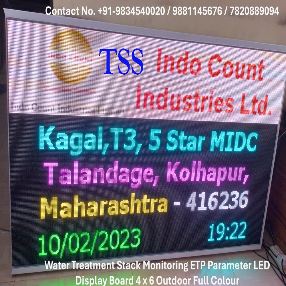 P10 Full Color Pollution Parameter Led Display Board - Application: Air Quality Monitoring