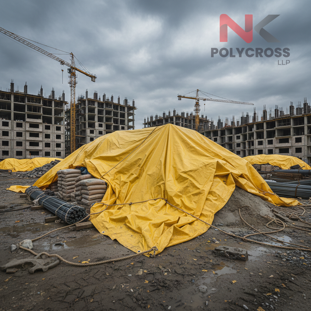 Weatherproof Sheet - Application: Construction Material Covering Agricultural Crop And Grain Protection Truck And Cargo Covers Industrial Storage Covers Temporary Outdoor Shelters Machinery And Equipment Protection
