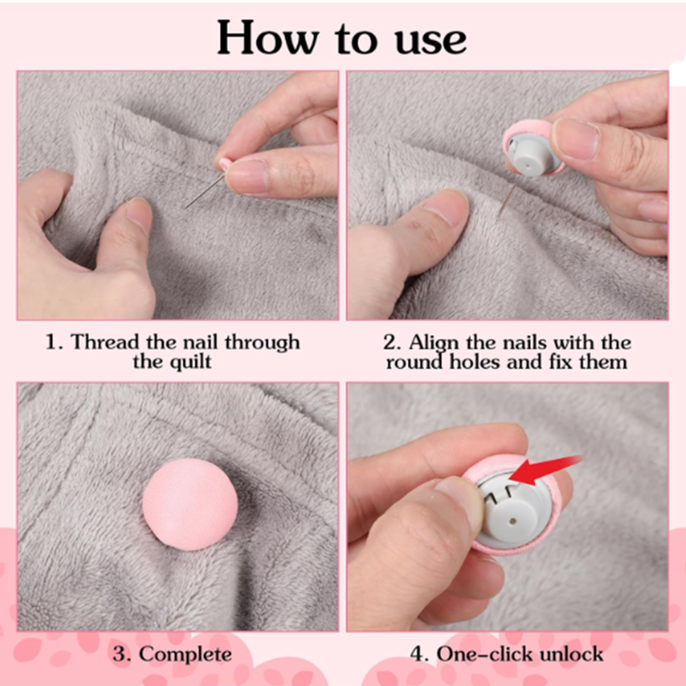Mushroom Blanket Clips - Color: Mix Color