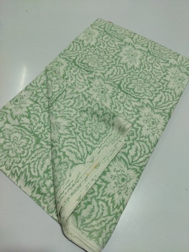Block Printed Fabric - 100% Cotton 44 Inch, Multicolor Floral and Geometric, Matte Finish, Hand Block Print