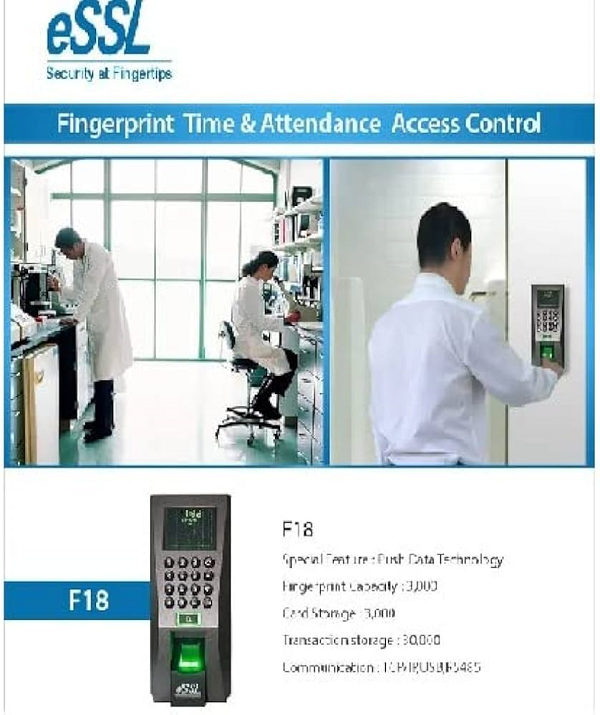 F18 Time Attendance & Access Control - Accuracy: 99.9% %