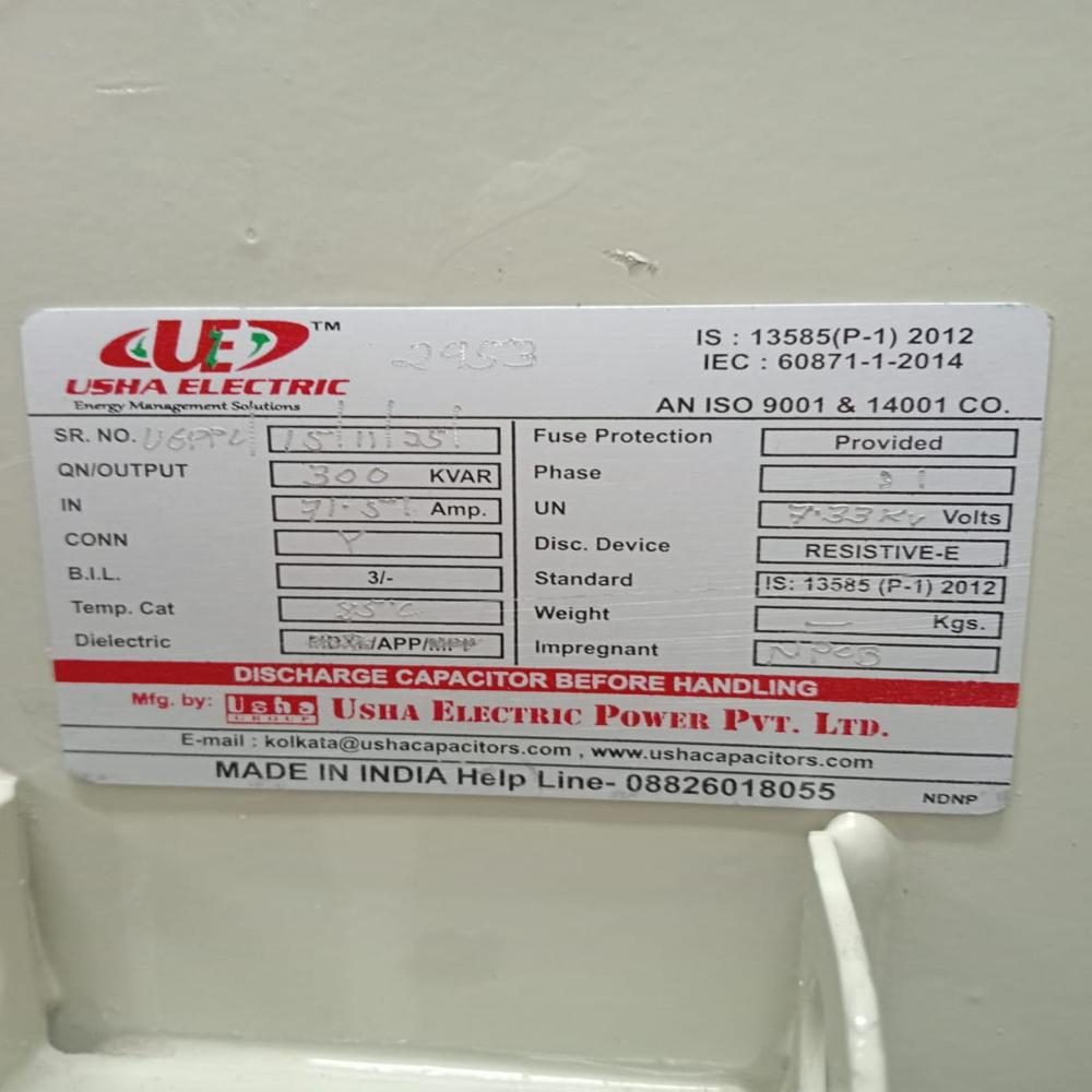 Ht Capacitor Single Phase - Color: Grey