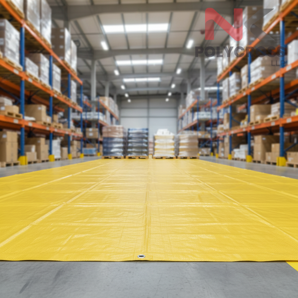 Ground Sheet - Color: Blue/yellow