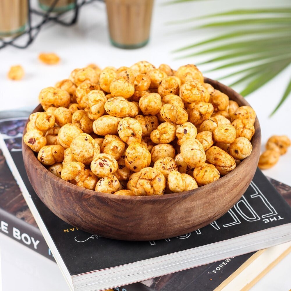 Roasted Makhana - Organic Dried Snack, Natural Size With Zero Moisture - Flavorful Original Taste For Guilt-free Enjoyment