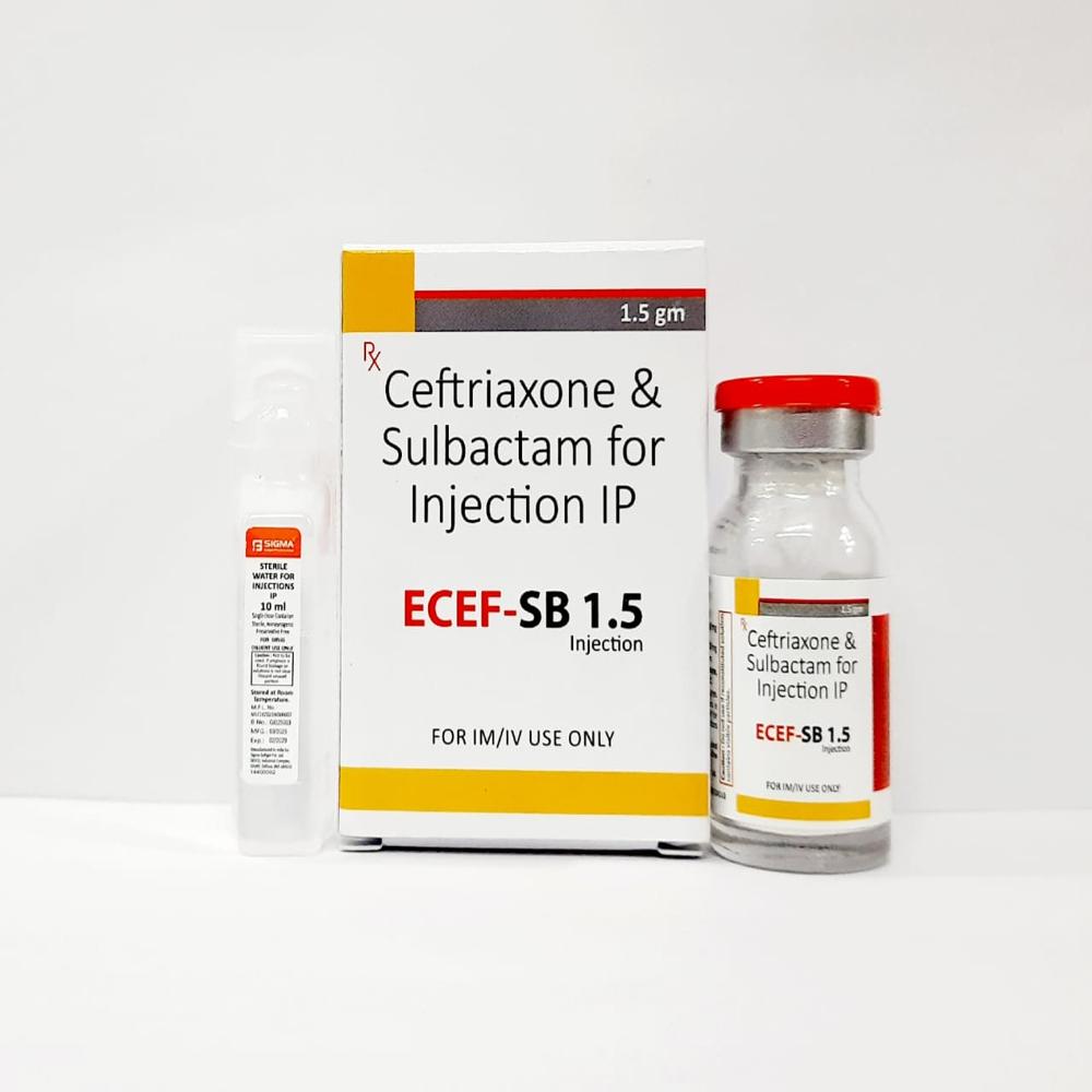 Ceftriaxone 1000 mg + Sulbactum 500 mg wfi