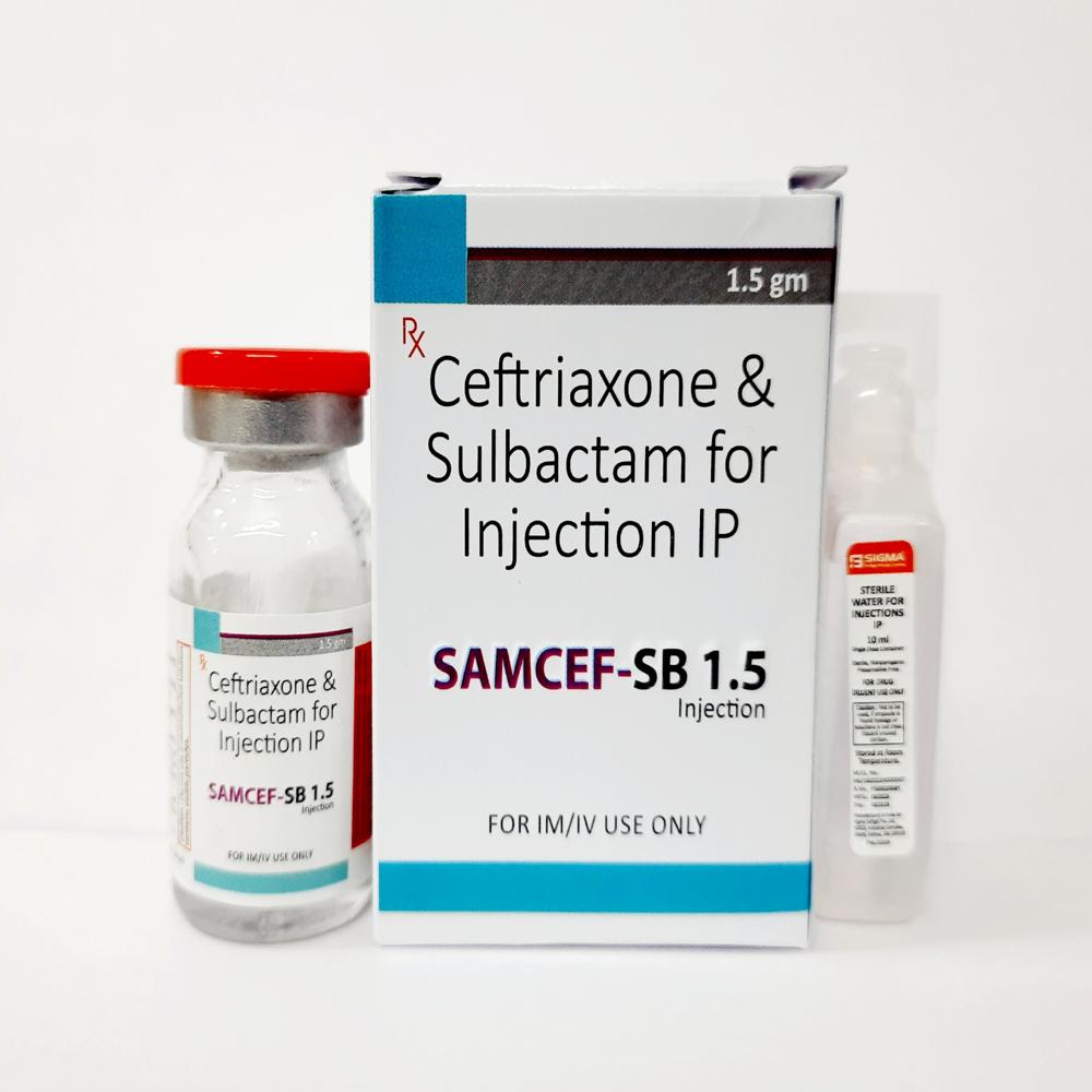 Ceftriaxone 1000 mg + Sulbactum 500 mg wfi