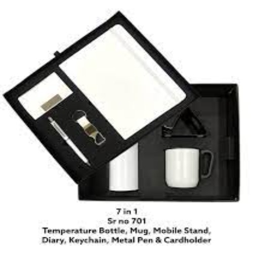 Luxury Executive Desk Organizer Gift Set with Notebook, Pen, Mug, Flask & Professional Accessories (SS-10701)