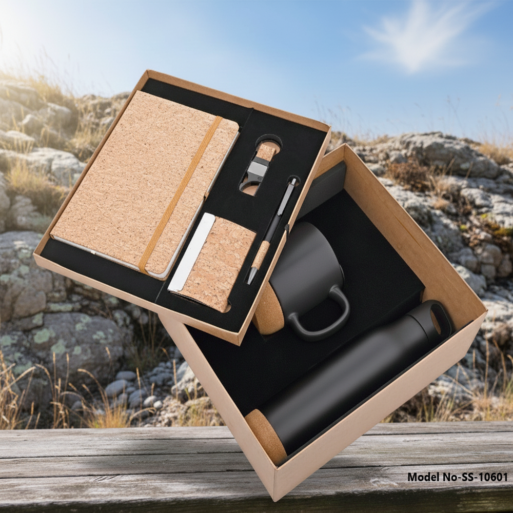 Cork Finish combo set Bottle, Mug, Diary, Pen, Keychain & Cardholder (SS-10601)