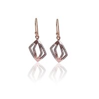 Rose gold plating Diamond-Cut Earrings for Women | Dangle Earrings Gift