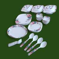 Tulip 41 Pcs Crockery Set - Color: White