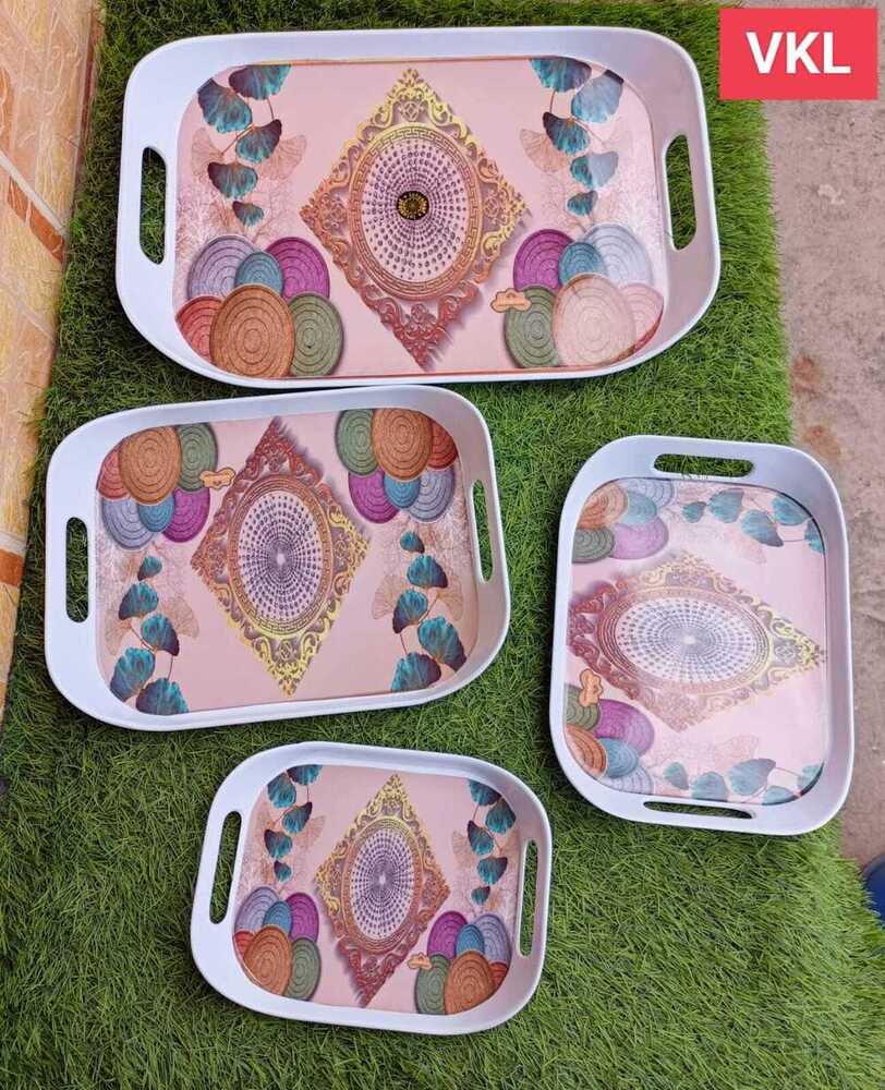 Myra Melamine Tray - Color: White