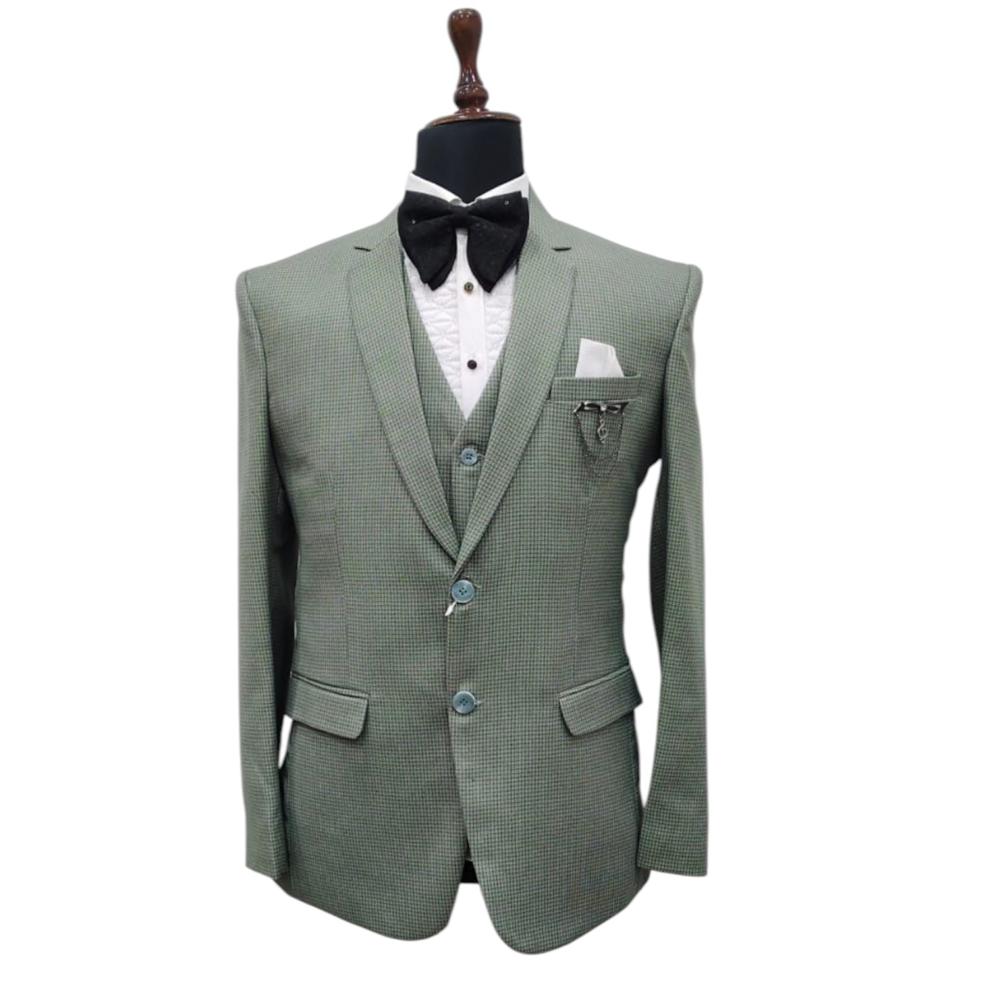 Mens  Designer 3 Piece Party Wear Suit with Blazer Waistcoat & Trouser